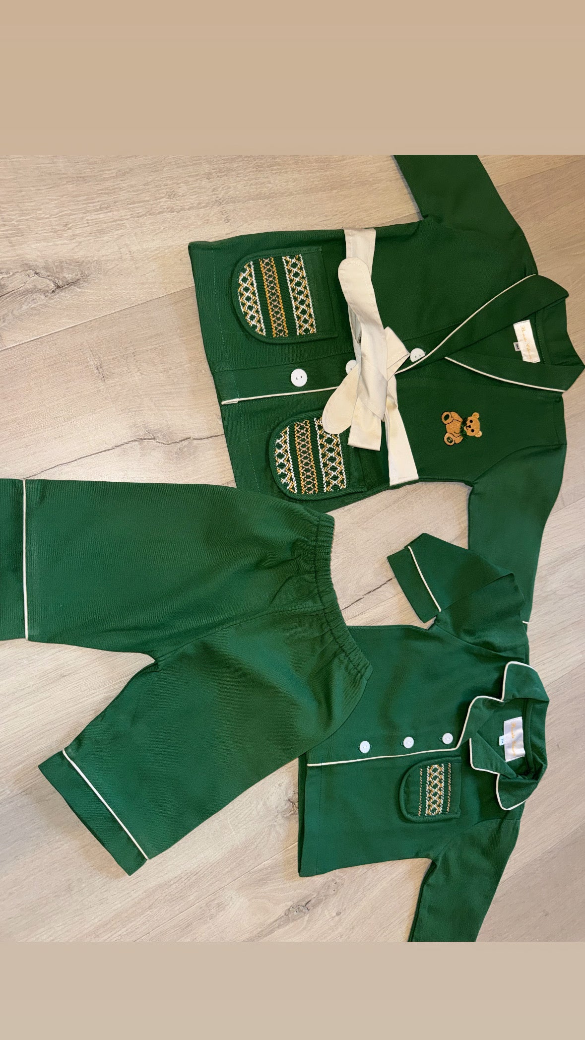 Harrods boys smocked pjs
